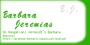 barbara jeremias business card